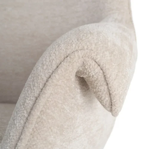 Lot 2 Chaises pivotantes retour automatique tissu beige Ixia 66 cm — vue 6