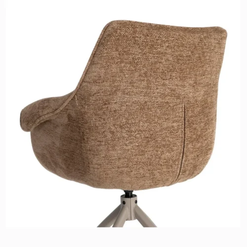 Lot 2 Chaises pivotantes retour automatique tissu caramel Ixia 66 cm — vue 10