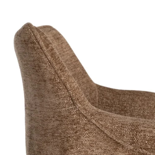 Lot 2 Chaises pivotantes retour automatique tissu caramel Ixia 66 cm — vue 2