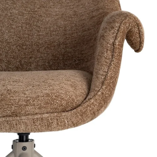 Lot 2 Chaises pivotantes retour automatique tissu caramel Ixia 66 cm — vue 4