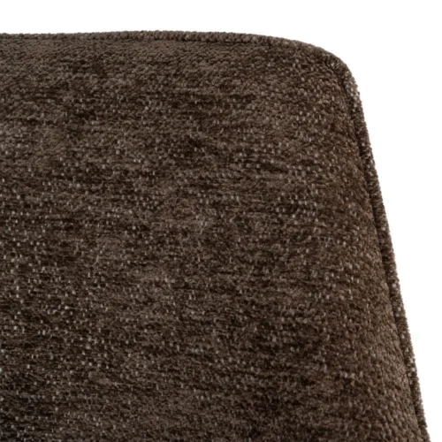 Lot 2 Chaises pivotantes retour automatique tissu chocolat Ixia 66 cm — vue 3