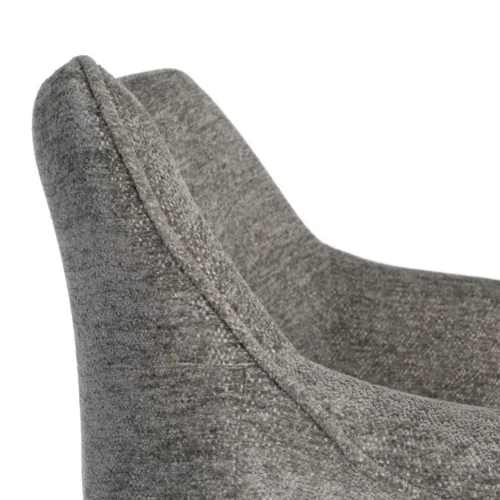 Lot 2 Chaises pivotantes retour automatique tissu gris Ixia 66 cm — vue 2