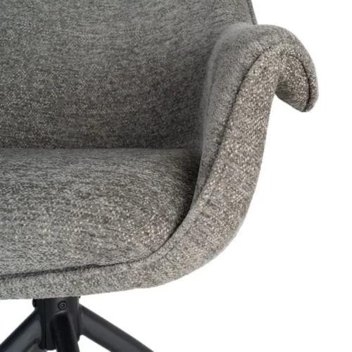 Lot 2 Chaises pivotantes retour automatique tissu gris Ixia 66 cm — vue 4