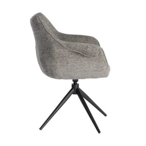 Lot 2 Chaises pivotantes retour automatique tissu gris Ixia 66 cm — vue 5