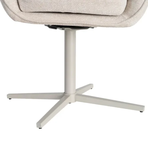 Lot 2 Chaises pivotantes tissu beige Ixia 60 cm — vue 10