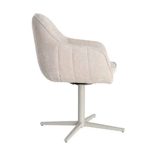 Lot 2 Chaises pivotantes tissu beige Ixia 60 cm — vue 4
