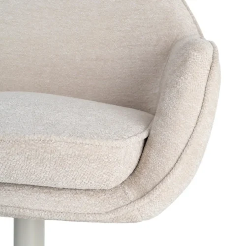 Lot 2 Chaises pivotantes tissu beige Ixia 60 cm — vue 5