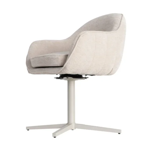 Lot 2 Chaises pivotantes tissu beige Ixia 60 cm — vue 8