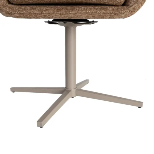 Lot 2 Chaises pivotantes tissu caramel Ixia 60 cm — vue 10