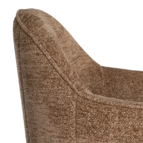 Lot 2 Chaises pivotantes tissu caramel Ixia 60 cm — vue 2