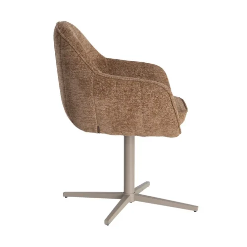 Lot 2 Chaises pivotantes tissu caramel Ixia 60 cm — vue 4