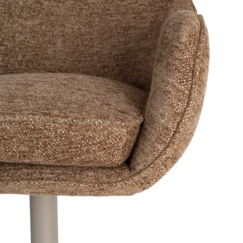 Lot 2 Chaises pivotantes tissu caramel Ixia 60 cm — vue 5