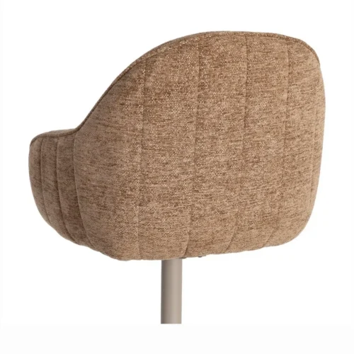 Lot 2 Chaises pivotantes tissu caramel Ixia 60 cm — vue 9
