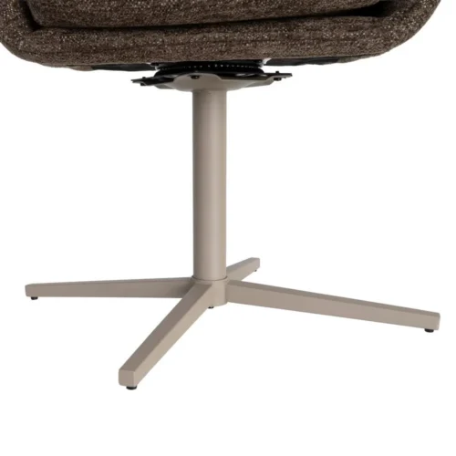 Lot 2 Chaises pivotantes tissu chocolat Ixia 60 cm — vue 10