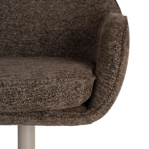 Lot 2 Chaises pivotantes tissu chocolat Ixia 60 cm — vue 5