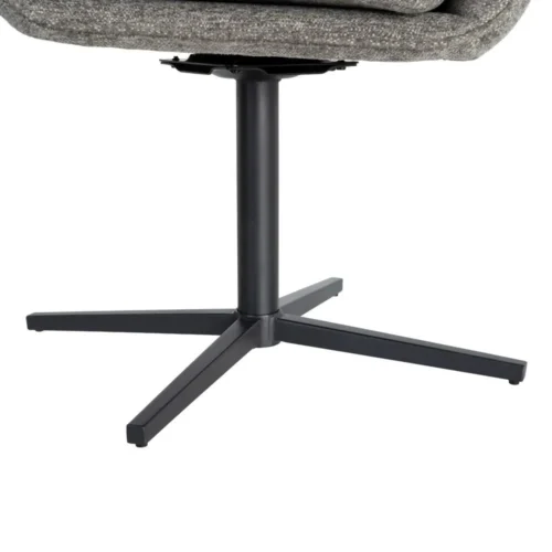 Lot 2 Chaises pivotantes tissu gris Ixia 60 cm — vue 10
