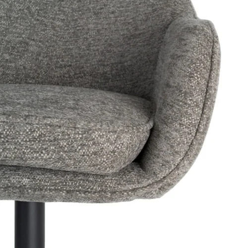 Lot 2 Chaises pivotantes tissu gris Ixia 60 cm — vue 5