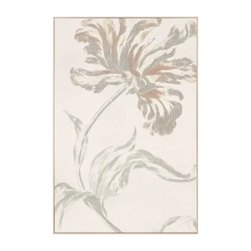 Lot 2 Tableaux fleurs impression en relief textile Ixia 80 × 120 cm — vue 2