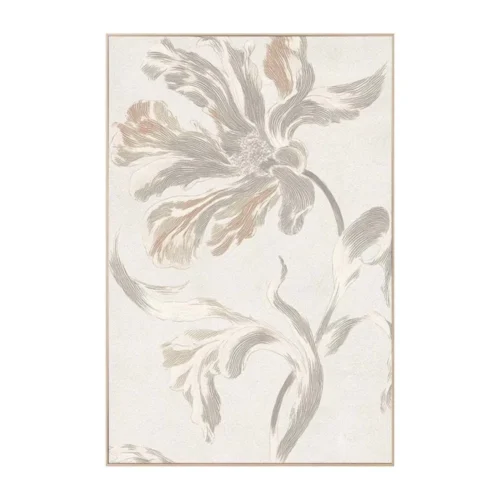 Lot 2 Tableaux fleurs impression en relief textile Ixia 80 × 120 cm — vue 3