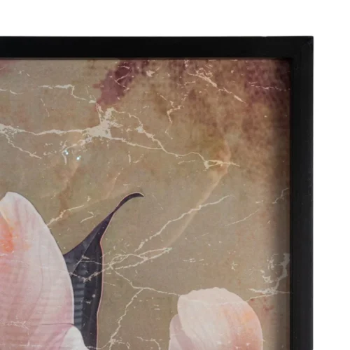 Lot 2 Tableaux fleurs roses et prune sous verre cadre noir Ixia 80 × 120 cm — vue 5