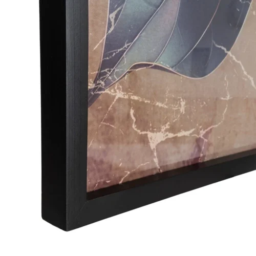Lot 2 Tableaux fleurs roses et prune sous verre cadre noir Ixia 80 × 120 cm — vue 8