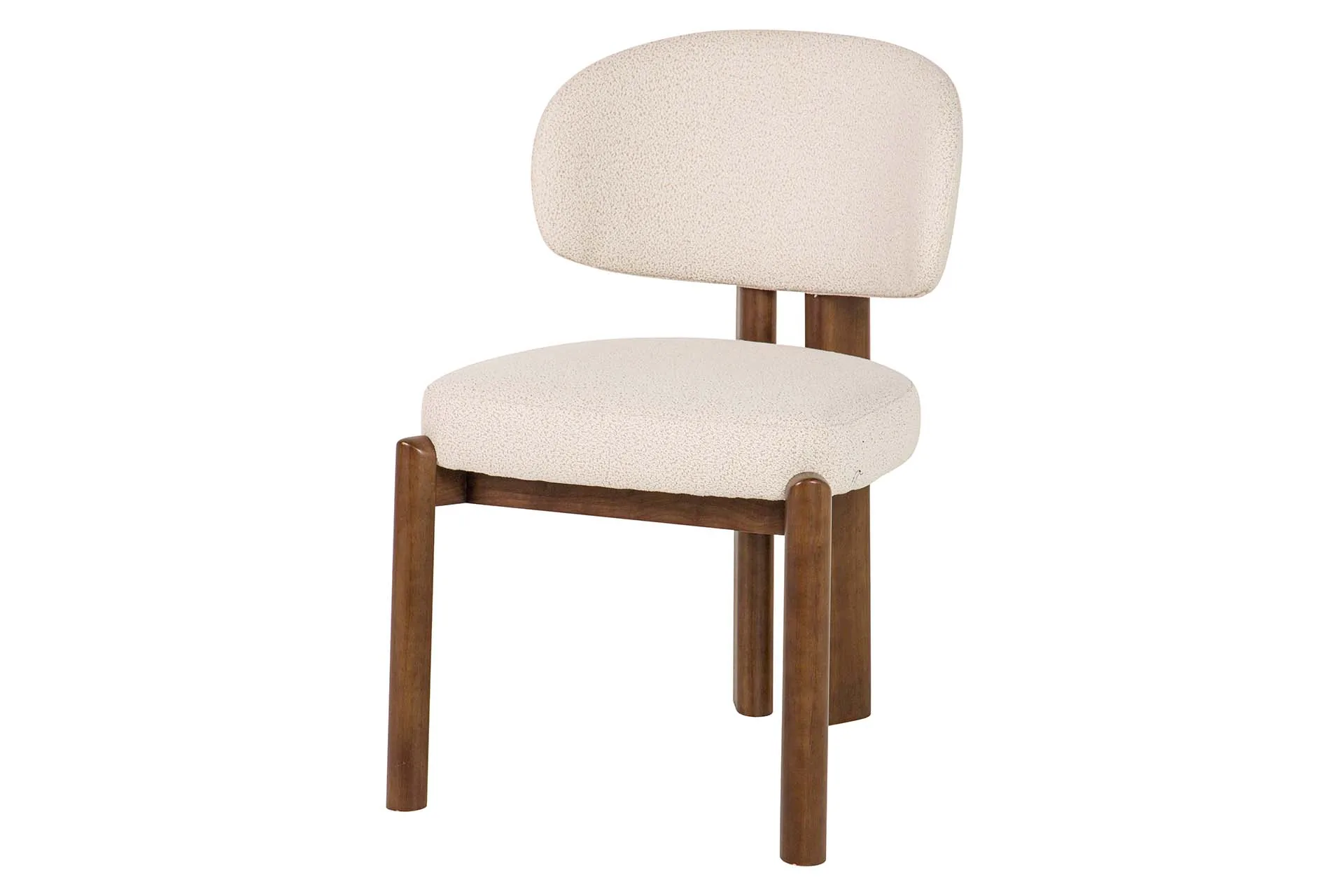 Lot de 2 chaises chenille piètement chêne teinté noyer Ethan Chloé 53 cm — vue 5
