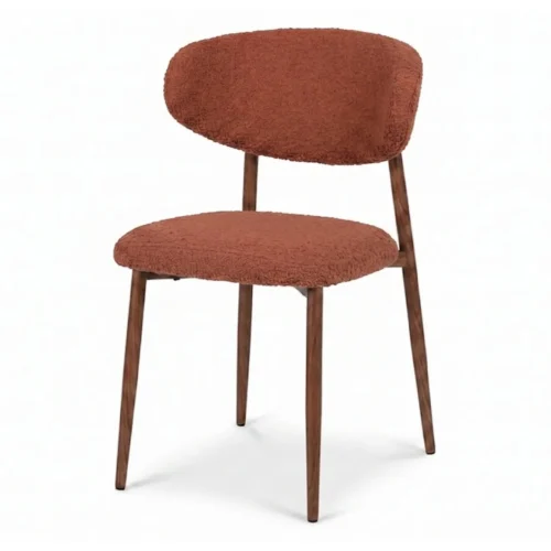 Lot de 2 chaises tissu piètement fuselé dossier ovale Ethan Chloé 54 cm — vue 2