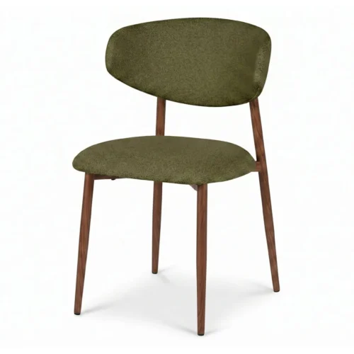 Lot de 2 chaises tissu piètement fuselé dossier ovale Ethan Chloé 54 cm — vue 3