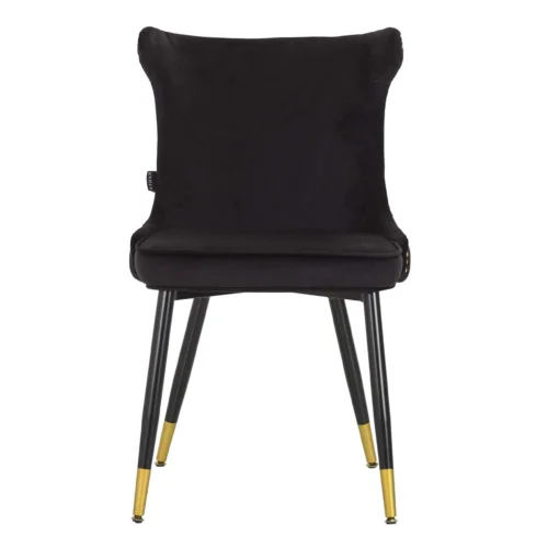 Lot de 2 chaises velours capitonnées clous dorés Aspen Ethan Chloé 49 cm — vue 2