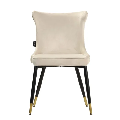 Lot de 2 chaises velours capitonnées clous dorés Aspen Ethan Chloé 49 cm — vue 3