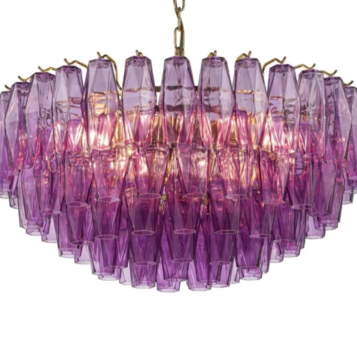 Lustre prismes de verre améthyste en couronne Ethan Chloé 70 cm — vue 2