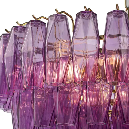 Lustre prismes de verre améthyste en couronne Ethan Chloé 70 cm — vue 4