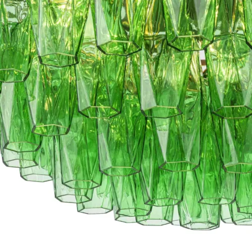 Lustre prismes de verre vert émeraude en corbeille Ethan Chloé 70 cm — vue 4