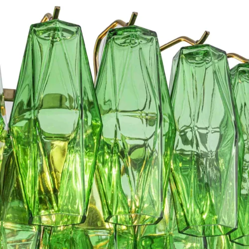 Lustre prismes de verre vert émeraude en corbeille Ethan Chloé 70 cm — vue 5