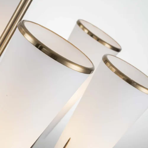 Lustre six bras dorés cornets de verre dépoli Ethan Chloé 61 cm — vue 5