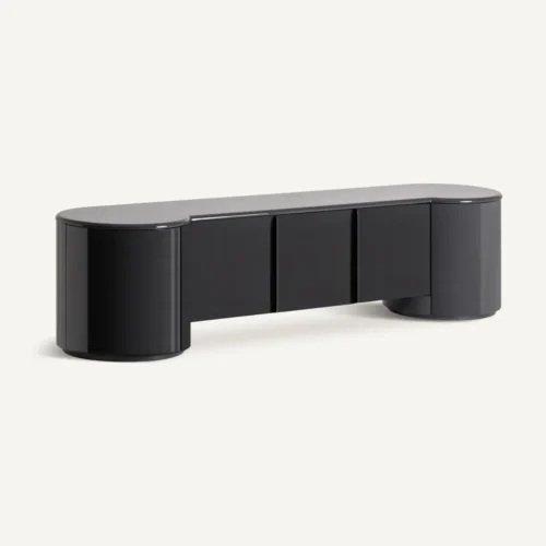 Meuble TV Capitello gris laqué Vical Home — vue 2