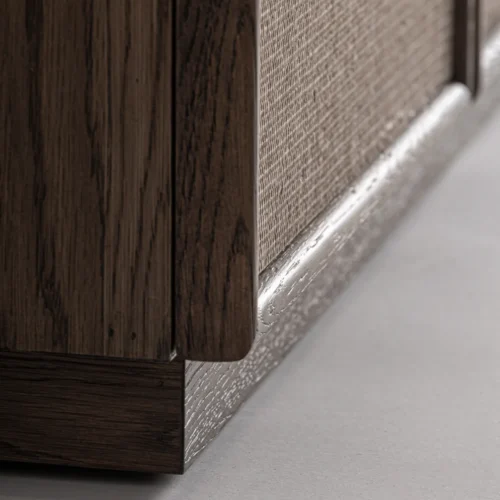 Meuble TV chêne noyer et fer doré 200 cm Vical Home — vue 8