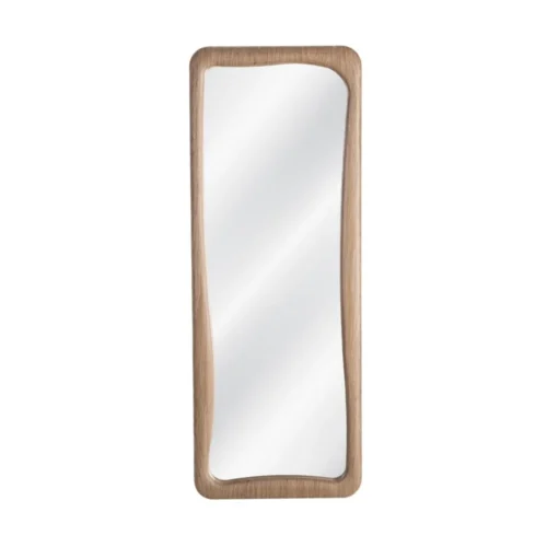 Décoration murale Miroir aux contours ondulés cadre effet bois Ixia 160 cm