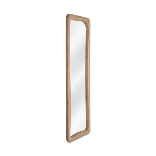 Miroir aux contours ondulés cadre effet bois Ixia 160 cm — vue 2