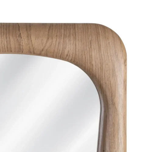 Miroir aux contours ondulés cadre effet bois Ixia 160 cm — vue 3