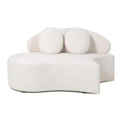 Canapés Ethan Chloé Module gauche de canapé chenille écru modulable en courbe Ethan Chloé 170 cm
