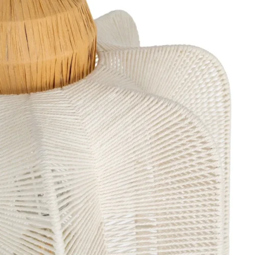 Plafonnier corde de papier blanc et naturel Ixia 45 cm — vue 2