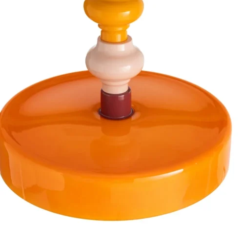 Plafonnier rond verre orange et métal multicolore Ixia Ø 35 cm — vue 3