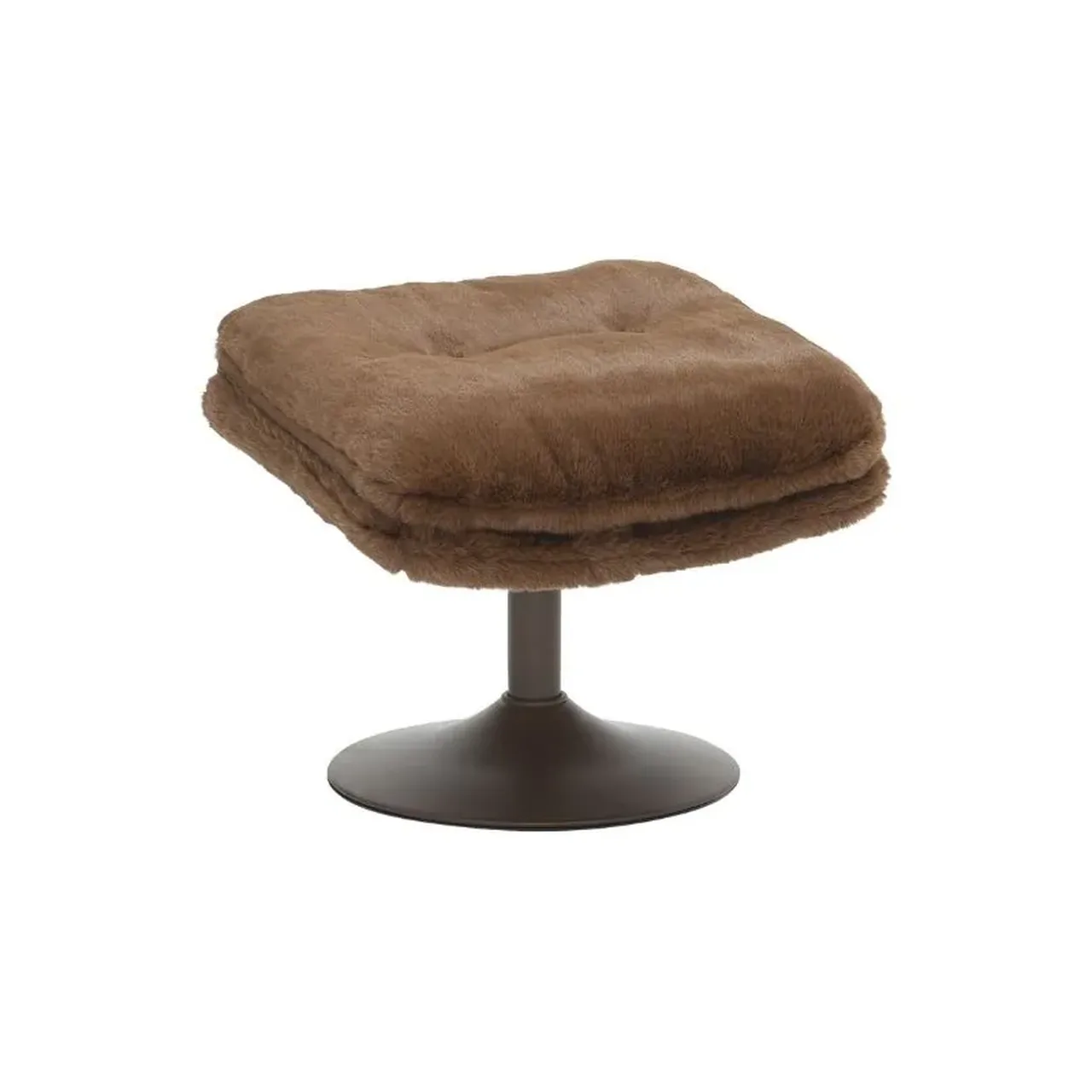 Repose Pied Memento Fausse Fourrure Chocolat Athezza