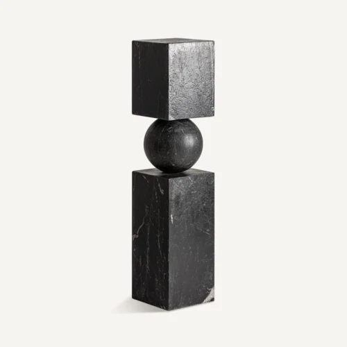 Sculpture marbre noir 123 cm Vical Home — vue 2