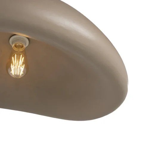 Suspension allongée en papier mâché taupe forme galet Ethan Chloé 72 cm — vue 6