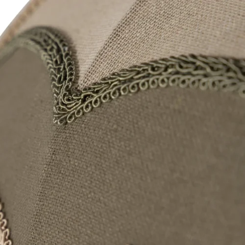 Suspension cloche en lin à franges écrue et bandeau vert Ethan Chloé 61 cm — vue 7
