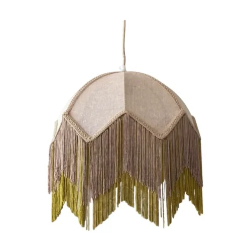 Suspension Daisy Ronde Naturel & Verte Athezza