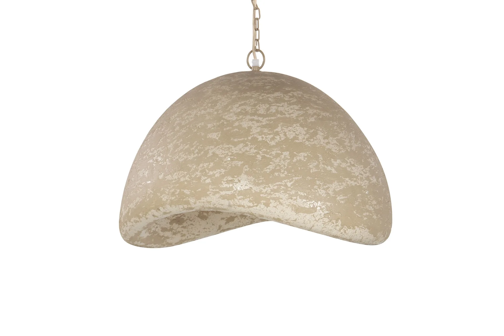 Suspension en papier mâché beige forme organique Ethan Chloé 60 cm