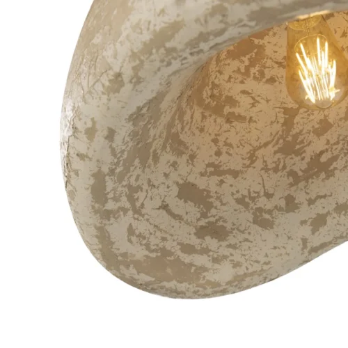 Suspension en papier mâché beige forme organique Ethan Chloé 60 cm — vue 6